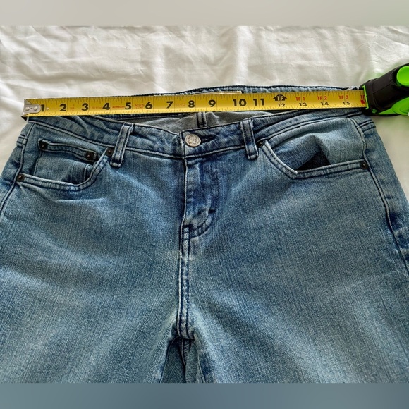 American Eagle Outfitters Low Rise Straight Light Blue Flare Jeans Size 10 - Picture 14 of 15